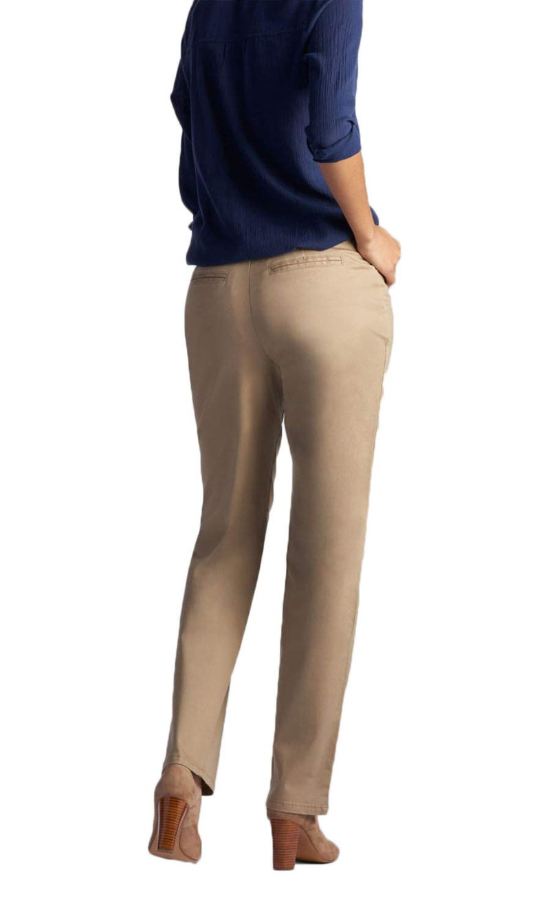 Lee Women's Relaxed Fit All Day Straight Leg Pant Flax 14 Short