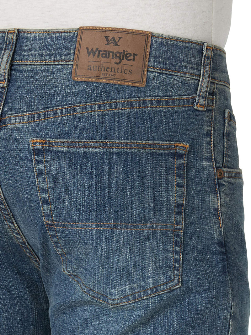 Wrangler Authentics Men's Regular Fit Comfort Flex Waist Jean, Slate, 36W x 34L