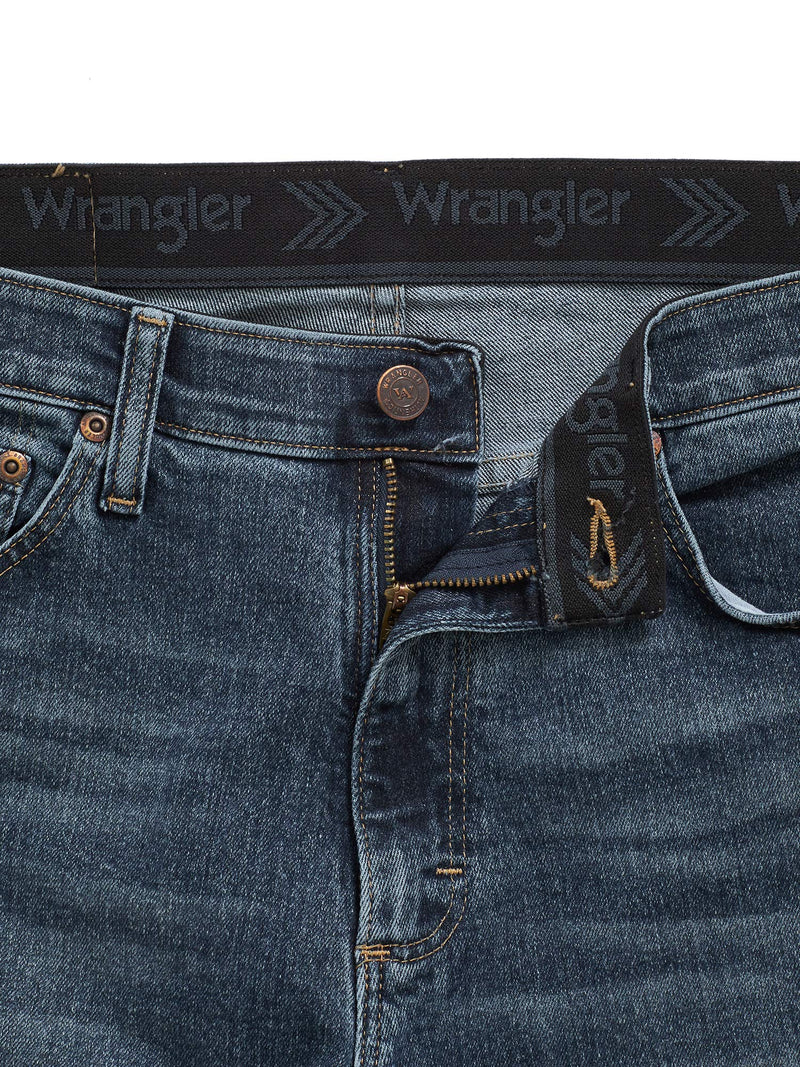 Wrangler Authentics Men's Comfort Flex Waist Relaxed Fit Jean, Smoke, 42W X 32L