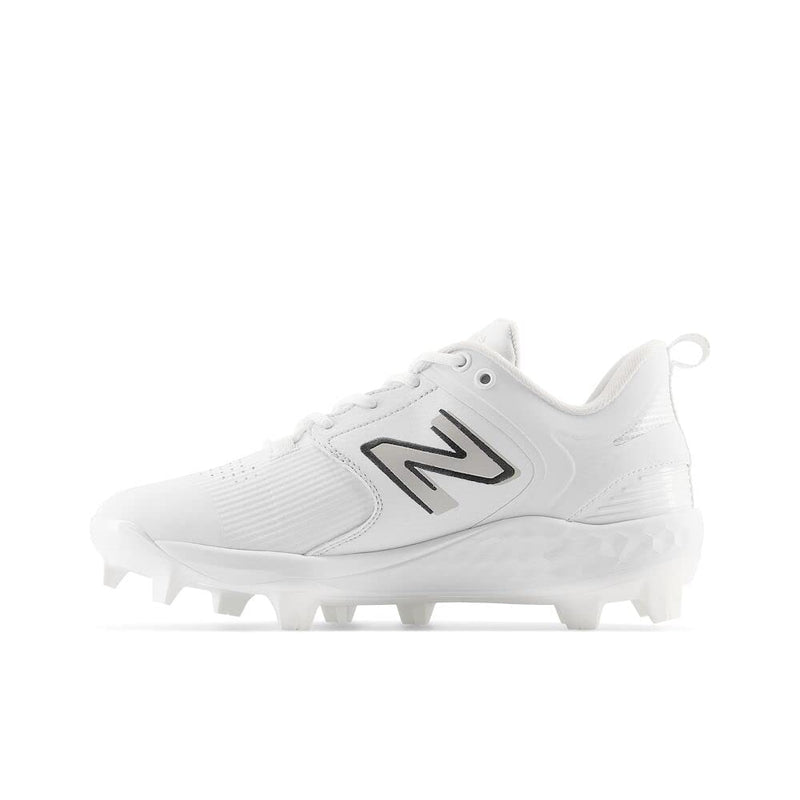 New Balance Men's Fresh Foam 3000 V6 Molded Baseball Shoe, Synthetic White/White, 12.5