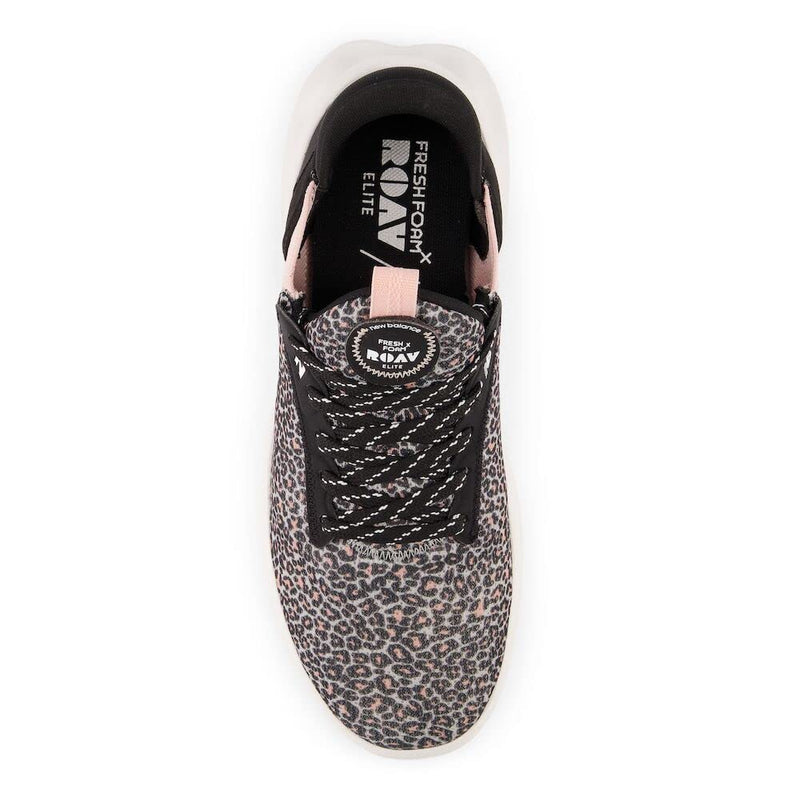 New Balance Women's Fresh Foam Roav Elite V1 Running Shoe, Black/Pink Haze, 12
