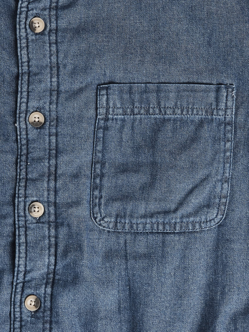 Wrangler Authentics Men's Long Sleeve Sherpa Lined Denim Shirt Jacket, Indigo, Large