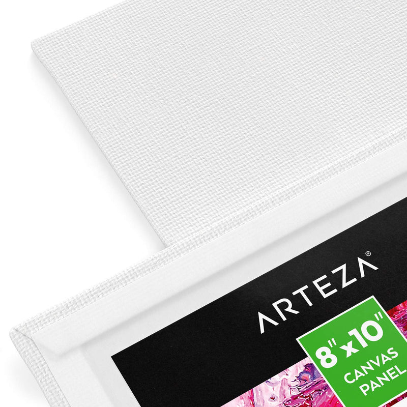 Arteza Classic Canvas Panels, 8" x 10" - Pack of 28