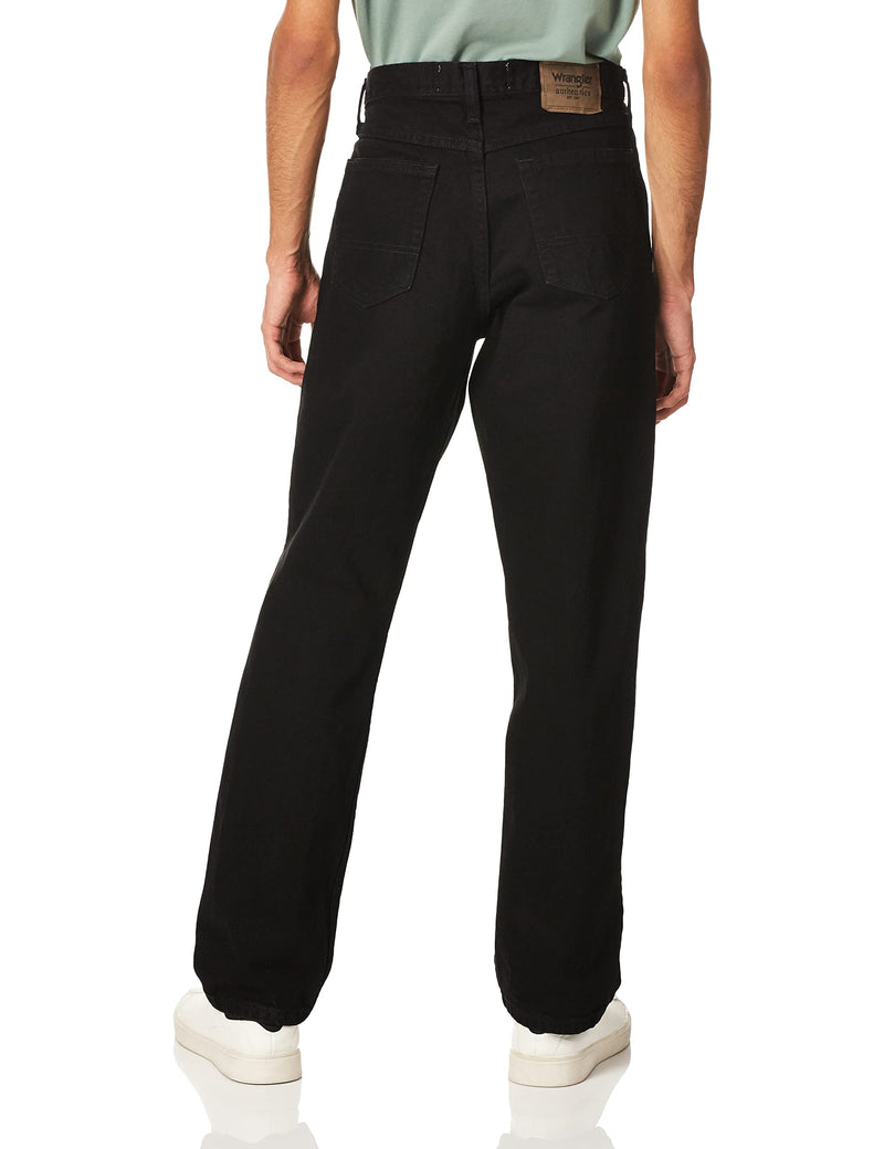 Wrangler Authentics Men's Classic 5-Pocket Relaxed Fit Cotton Jean, Black, 35W x 30L