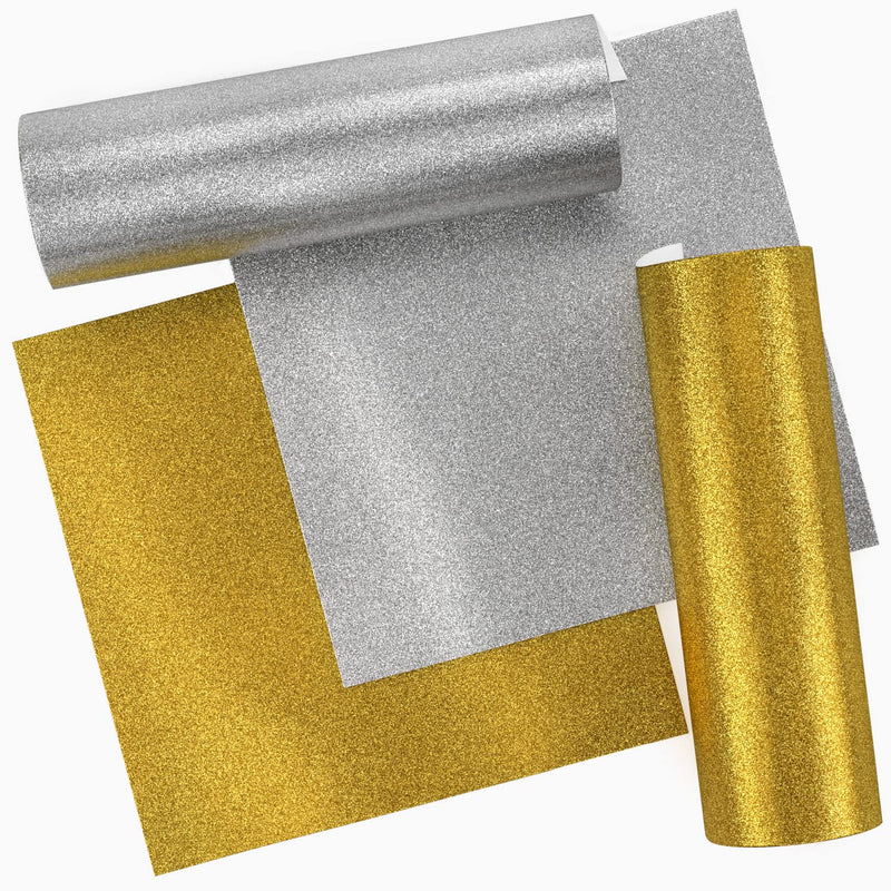 Arteza Glitter Paper, Gold & Silver, 12" x 12" - 24 Sheets
