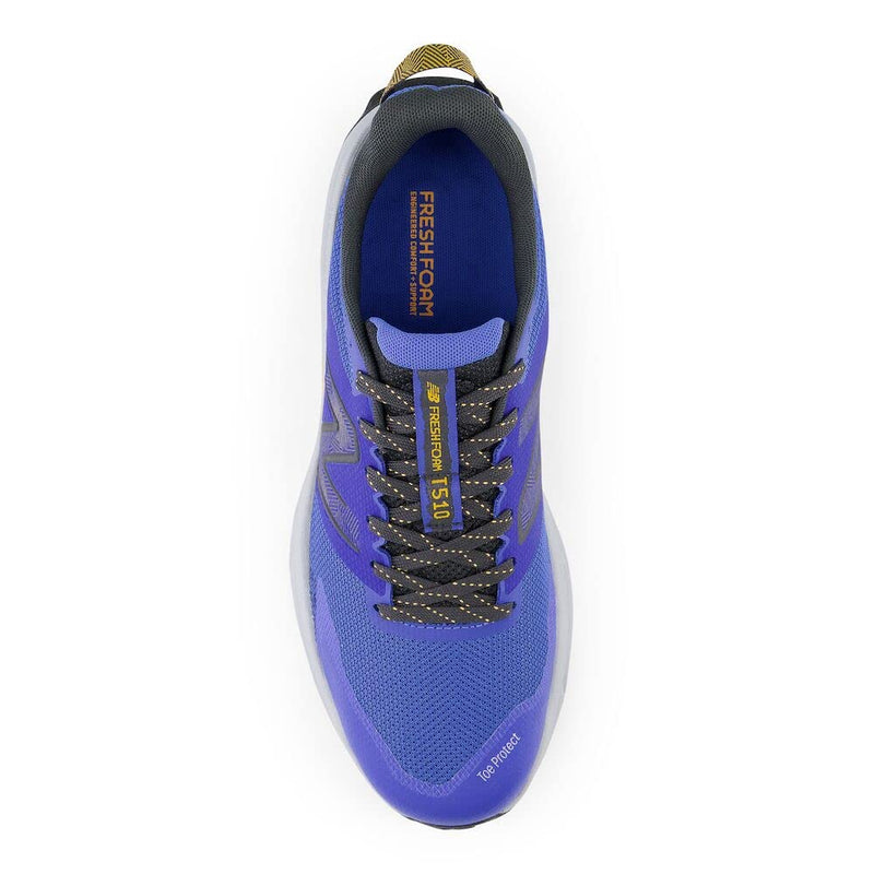 New Balance Men's Fresh Foam 510 V6 Trail Running Shoe, Bright Lapis/Blacktop/Hot Marigold, 10