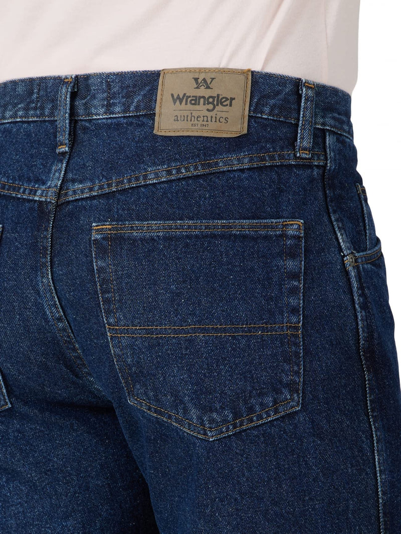 Wrangler Authentics Men's Classic 5-Pocket Regular Fit Cotton Jean, Dark Rinse, 38W x 29L