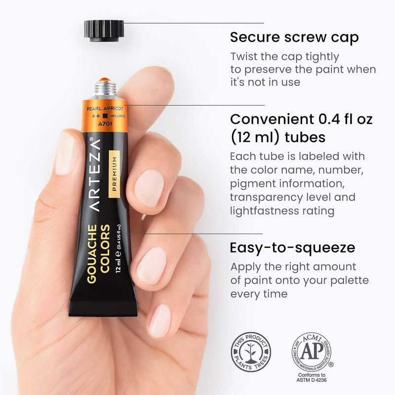 Arteza Gouache Painting Art Set