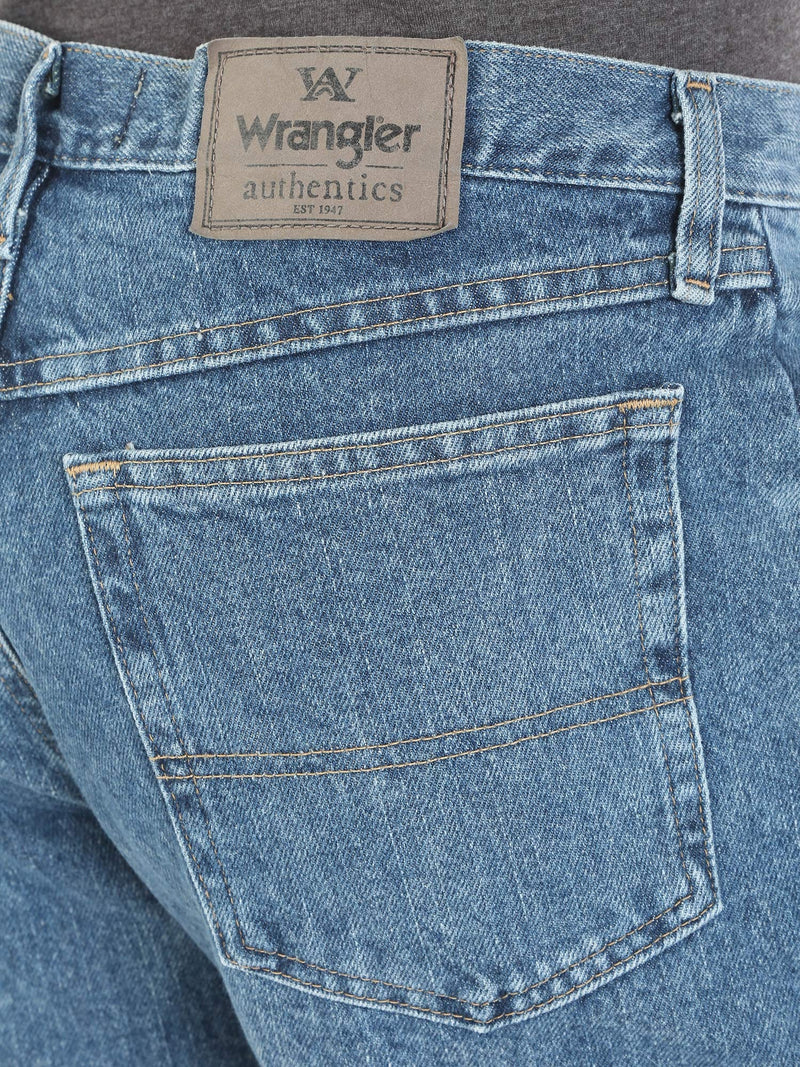 Wrangler Authentics Men's Classic 5-Pocket Relaxed Fit Cotton Jean, Vintage Stonewash, 35W x 34L