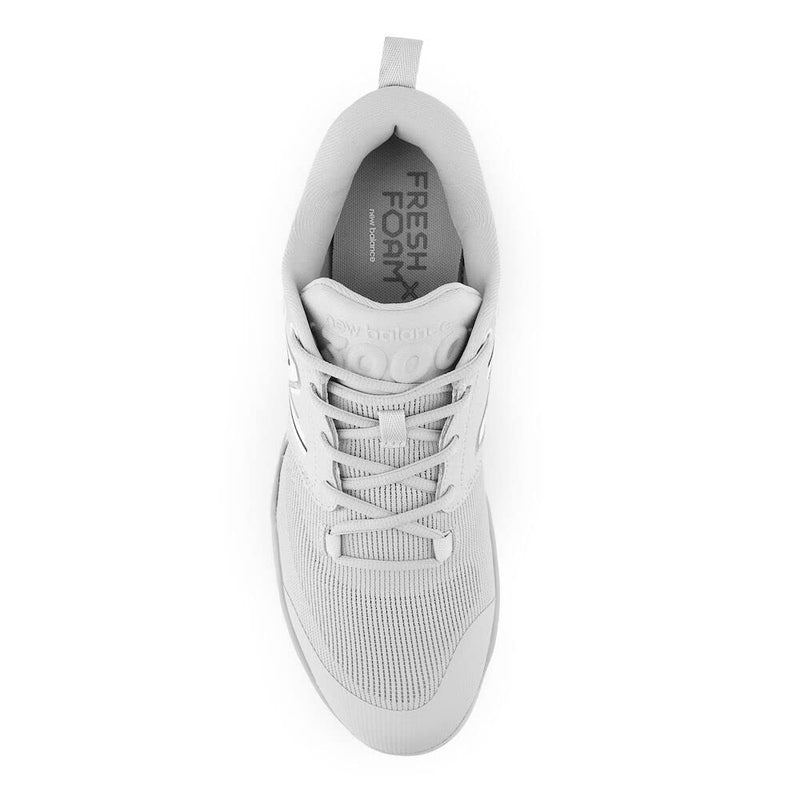 New Balance Men's Fresh Foam X 3000 V6 Metal Baseball Shoe, Grey/White, 14