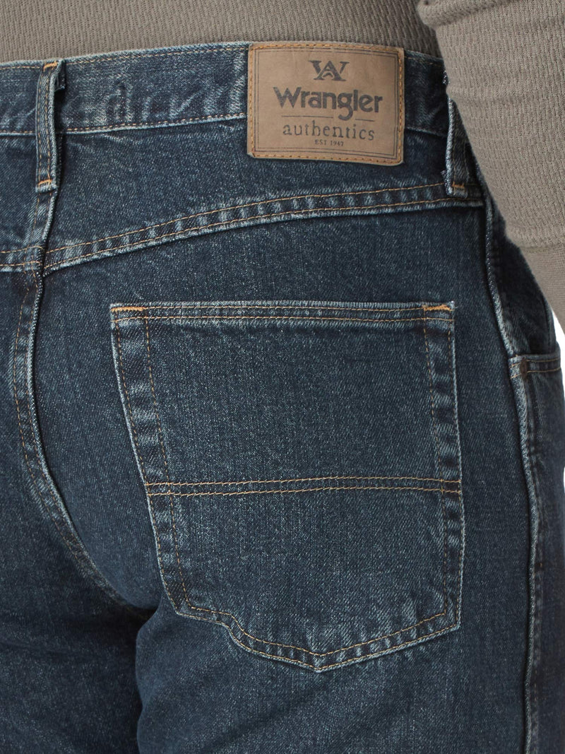 Wrangler Authentics Men's Classic 5-Pocket Regular Fit Cotton Jean, Storm, 34W x 32L