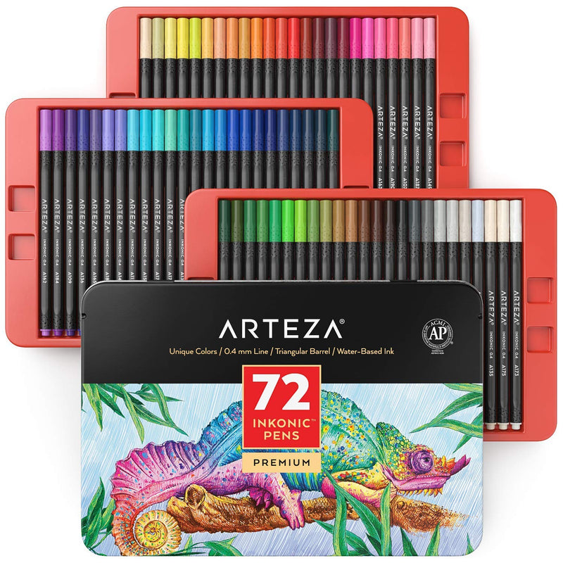 Arteza Inkonic™ Fineliner Pens - Set of 72