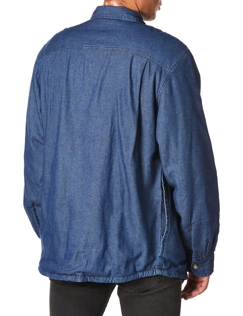 Wrangler Authentics Men's Long Sleeve Sherpa Lined Denim Shirt Jacket, Indigo, Large