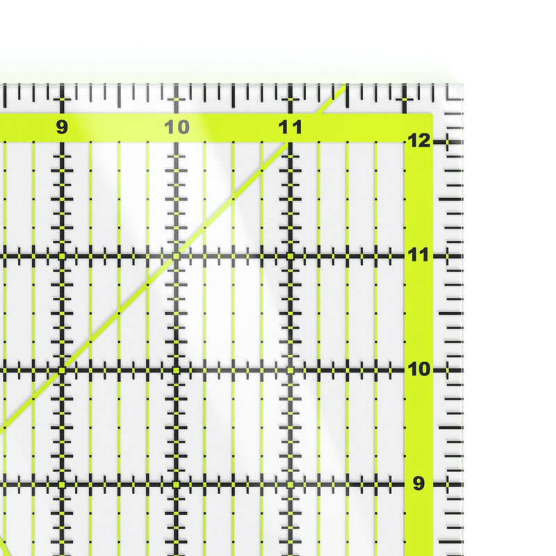 Arteza Acrylic Quilter's Ruler, 12.5" x 12.5"