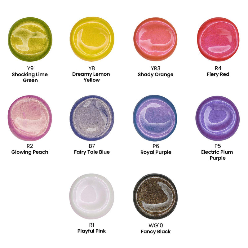 Arteza Acrylic Paint, Iridescent, 2oz Bottles - Set of 10