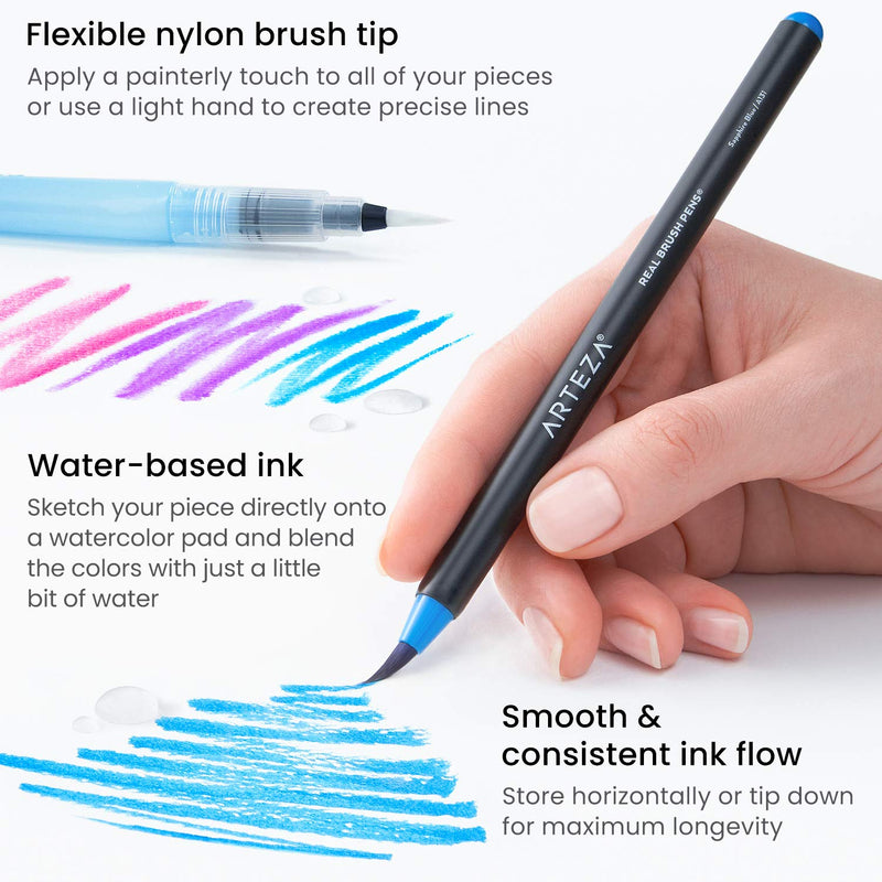 Arteza Watercolor Brush Pen Painting Art Set