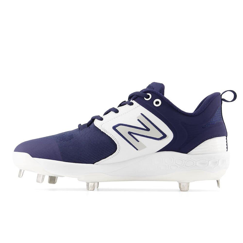 New Balance Men's Fresh Foam X 3000 V6 Metal Baseball Shoe, Navy/White, 14