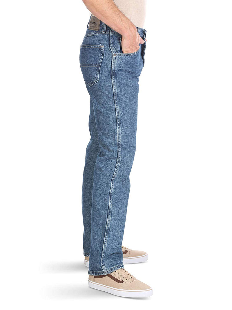 Wrangler Authentics Men's Classic 5-Pocket Regular Fit Cotton Jean, Stonewash Mid, 42W x 34L