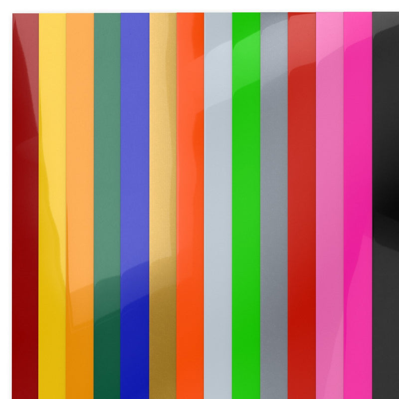 Arteza Heat Transfer Vinyl, Assorted Colors, 10" x 12” Sheets - Pack of 14