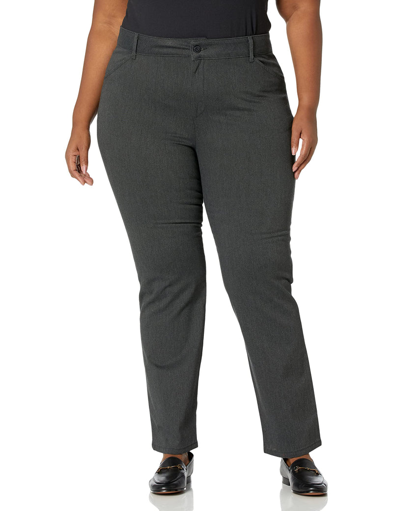 Lee Women's Relaxed Fit All Day Straight Leg Pant Charcoal Heather 16 Short