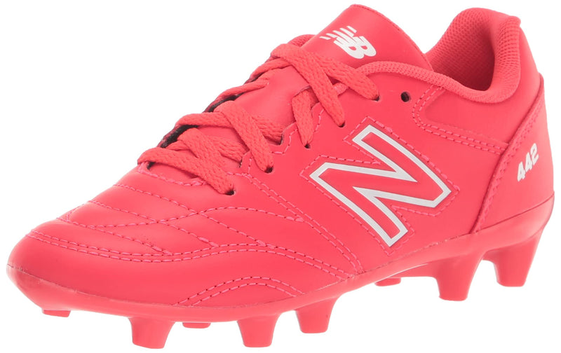 New Balance Boy's 442 V2 Academy FG Junior Soccer Shoe, Energy Red/White, 4 Big Kid