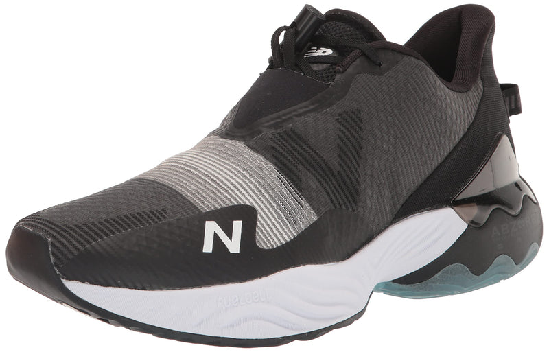 New Balance Men's FuelCell Rebel TR V1 Running Shoe, Black/White, 15 Wide