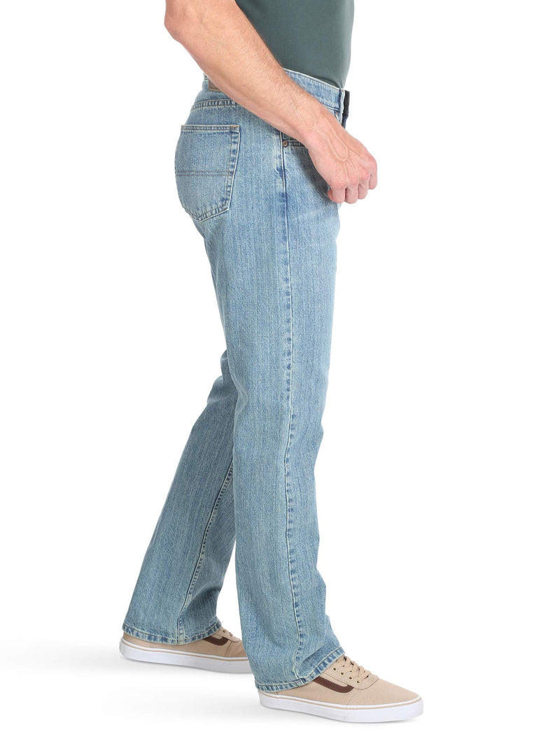 Wrangler Authentics Men's Regular Fit Comfort Flex Waist Jean, Chalk Blue, 30W x 30L