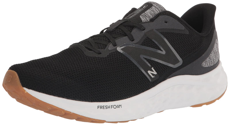 New Balance Men's Fresh Foam Arishi V4 Running Shoe, Black/Silver Metallic/Gum 2, 11.5 X-Wide
