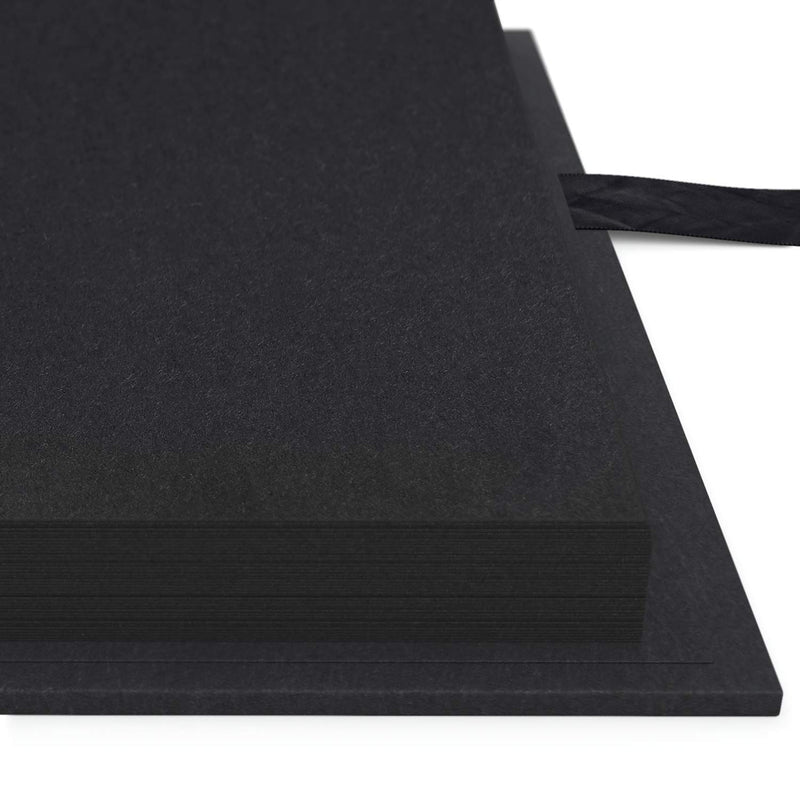 Arteza Spiral-Bound Scrapbook, 8.5" x 11", 40 Black Sheets - Pack of 2