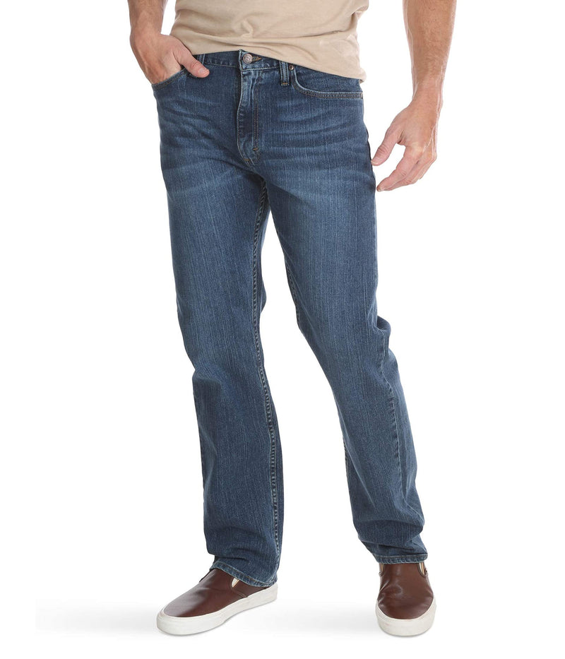 Wrangler Authentics Men's Big & Tall Classic 5-Pocket Regular Fit Jean, Blue Ocean Flex, 48W x 30L