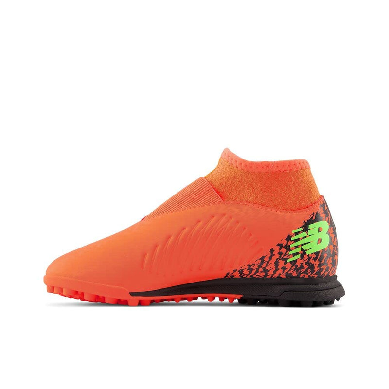 New Balance Boy's Tekela V4 Magique Tf Soccer Shoe, Neon Dragonfly/Black/Coloro Green, 1 Little Kid