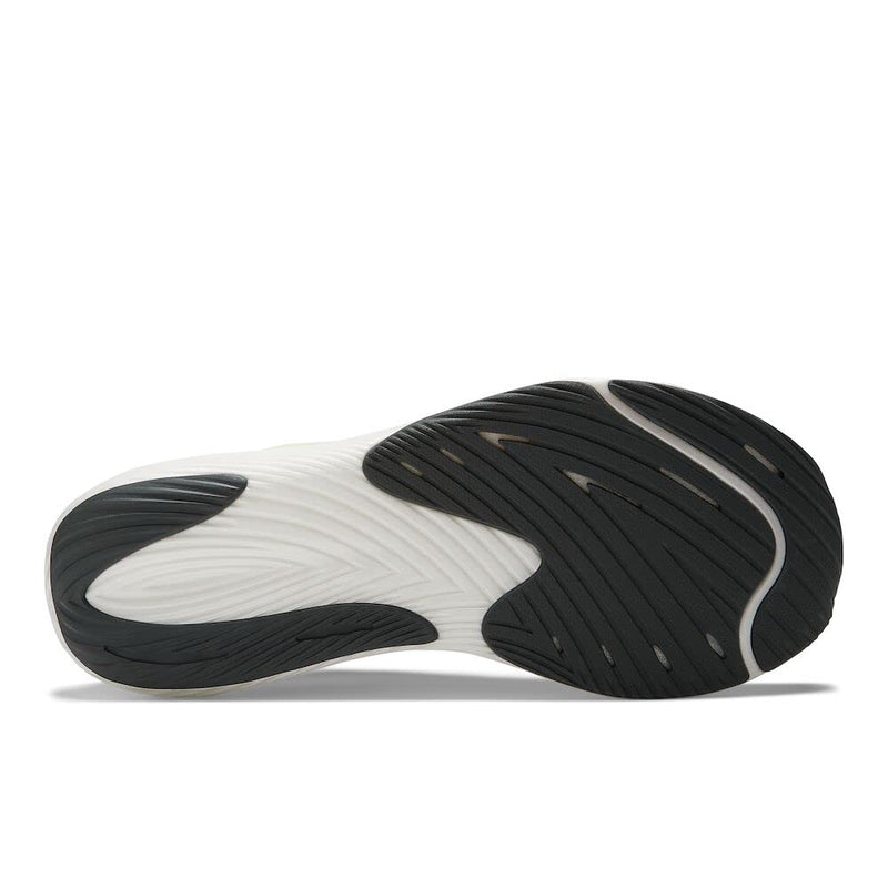 New Balance Men's FuelCell Rebel V3 Running Shoe, White/Blacktop/Neon Dragonfly, 7.5 Wide