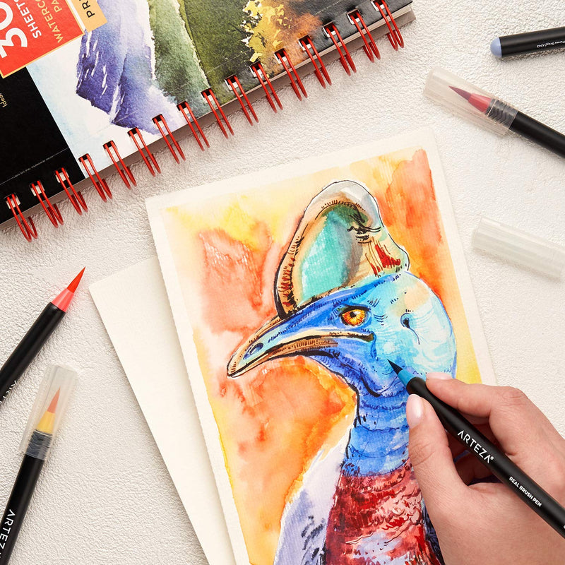 Arteza Watercolor Pad, 5.5" x 8.5", 30 sheets - Pack of 3