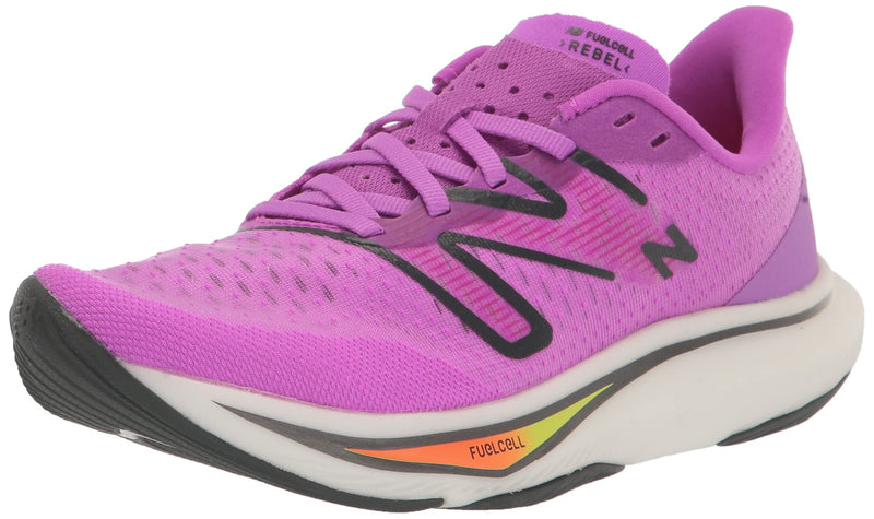 New Balance Women's FuelCell Rebel V3 Running Shoe, Cosmic Rose/Blacktop/Neon Dragonfly, 6