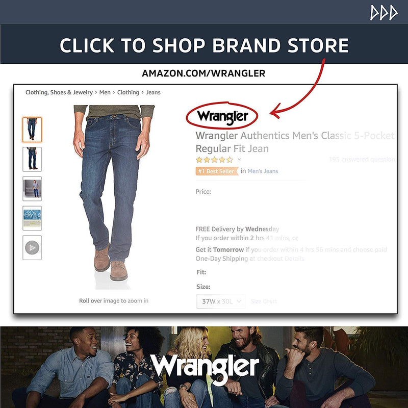 Wrangler Authentics Men's Classic 5-Pocket Relaxed Fit Jean, Slate Flex, 38W x 28L