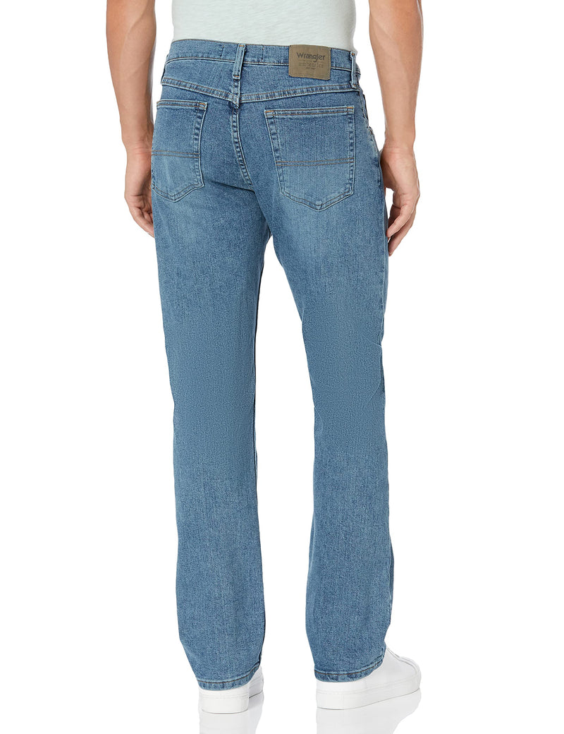 Wrangler Authentics Men's Classic 5-Pocket Regular Fit Jean, Vintage Blue Flex, 33W x 32L