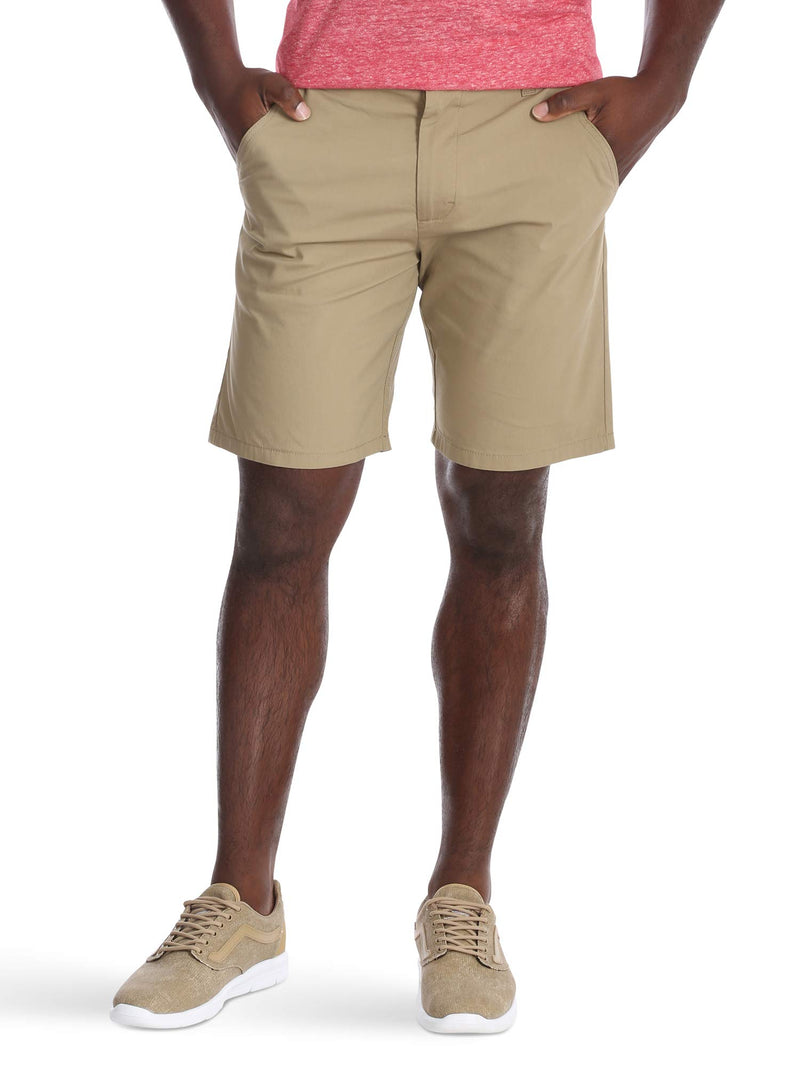 Wrangler Authentics Men’s Big & Tall Performance Comfort Flex Flat Front Short, dark khaki 44