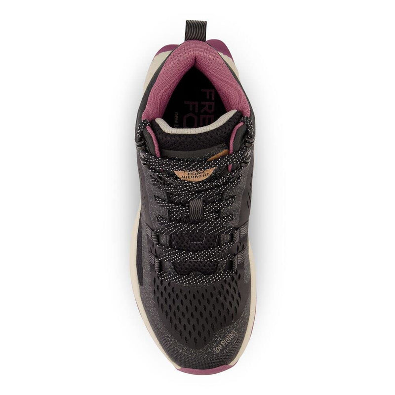New Balance Women's Fresh Foam X Hierro V1 Mid-Cut Trail Running Shoe, Black/Raisin, 10 Wide