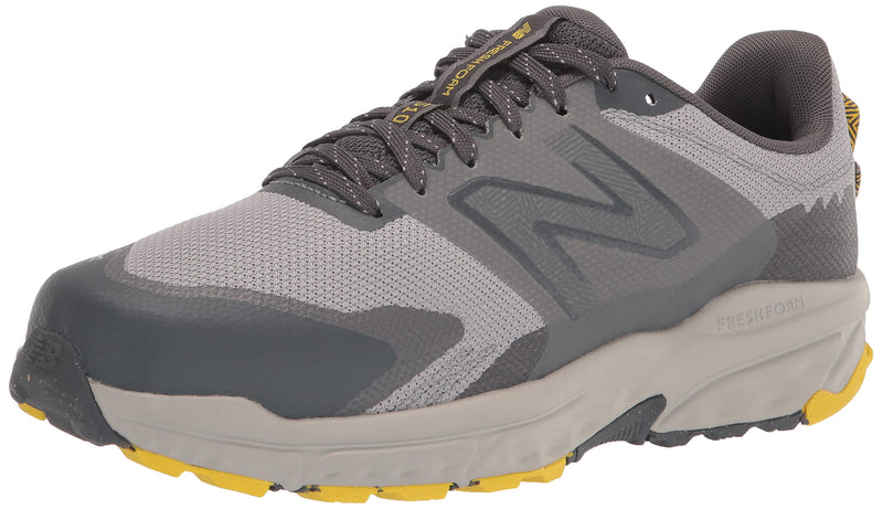 New Balance Men's Fresh Foam 510 V6 Trail Running Shoe, Raincloud/Magnet/True Yellow, 10.5 X-Wide