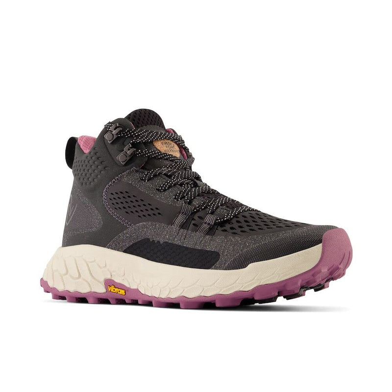 New Balance Women's Fresh Foam X Hierro V1 Mid-Cut Trail Running Shoe, Black/Raisin, 5 Wide