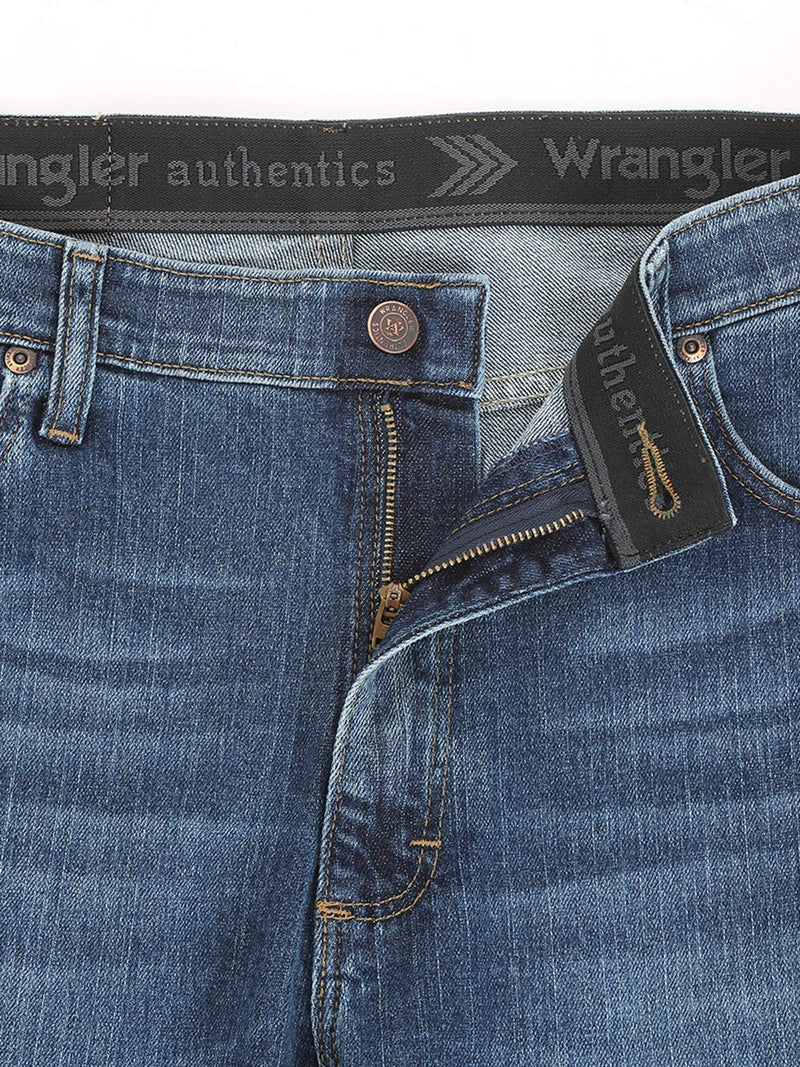 Wrangler Authentics Men's Regular Fit Comfort Flex Waist Jean, Blue Ocean, 30W x 32L