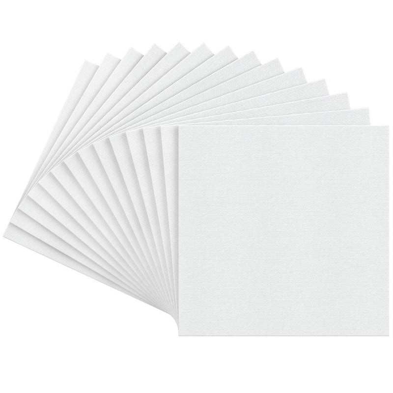 Arteza Premium Canvas Panels, 12" x 12" - Pack of 14