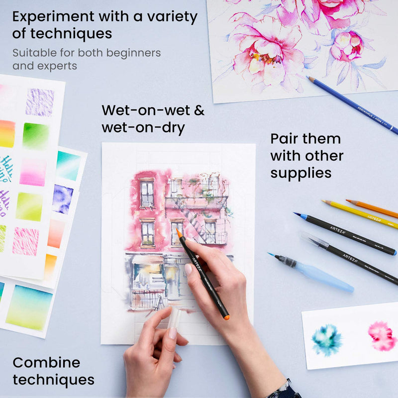 Arteza Watercolor Brush Pen Painting Art Set