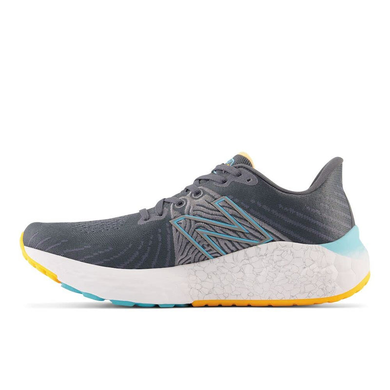 New Balance Men's Fresh Foam X Vongo V5 Running Shoe, Graphite/Summer Aqua/Hot Marigold, 10.5 Wide