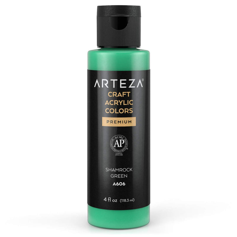 Arteza Craft Acrylic Paint, 4oz Bottle - A606 Shamrock Green
