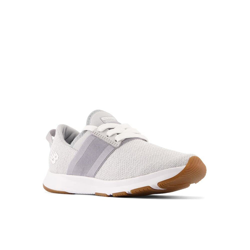 New Balance Girls Dynasoft Nergize V3 Slip-on Running Shoe, Steel/Sea Salt, 7 Wide Toddler
