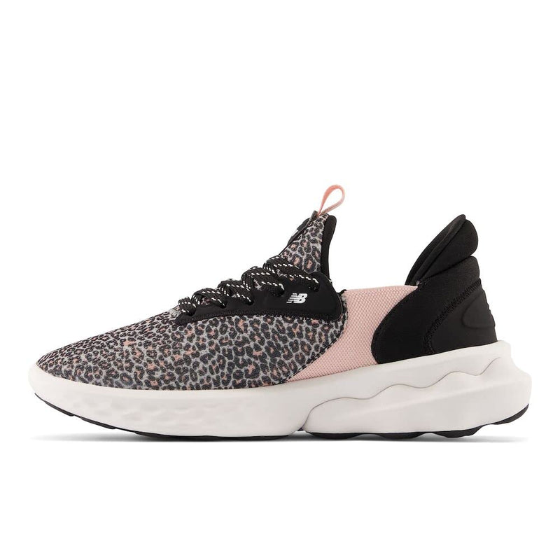 New Balance Women's Fresh Foam Roav Elite V1 Running Shoe, Black/Pink Haze, 5