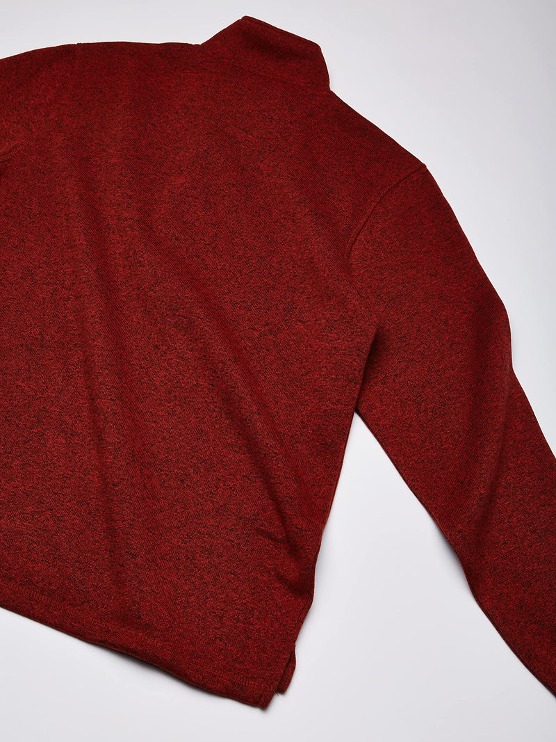 Wrangler Authentics Men's Long Sleeve Fleece Quarter-Zip, Bossa Nova, Large