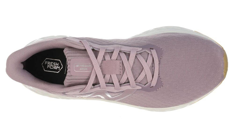 New Balance Women's Fresh Foam Arishi V4 Running Shoe, Lilac Chalk/Violet Shadow/Light Gold Metallic, 5.5 Wide
