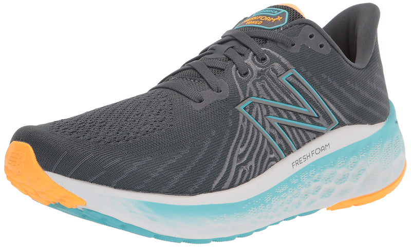 New Balance Men's Fresh Foam X Vongo V5 Running Shoe, Graphite/Summer Aqua/Hot Marigold, 9